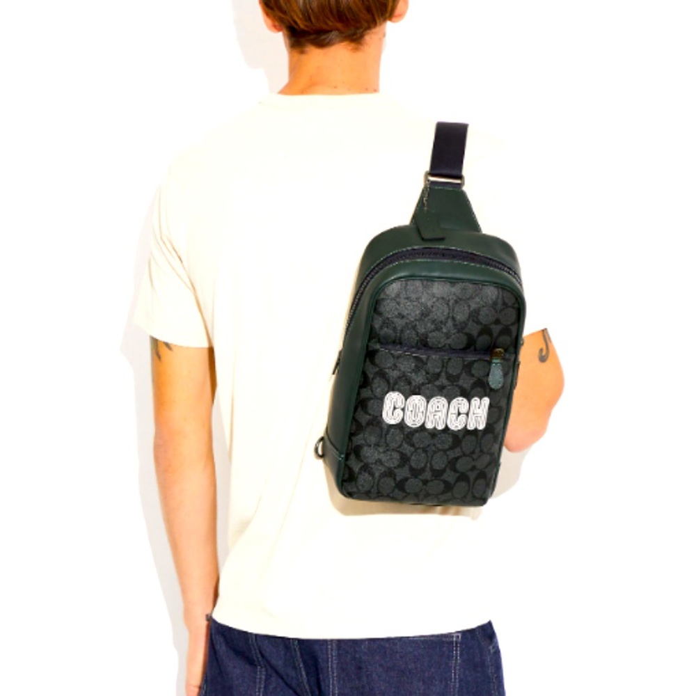 NWT Coach Westway backpack in Colorblock Signature Canvas with Coach Patch Sling - Picture 14 of 14